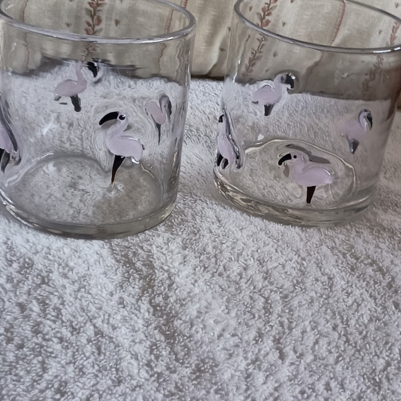 Cynthia Rowley Other - Set of 2 Cynthia Rowley Flamingo glassware and coastal platter